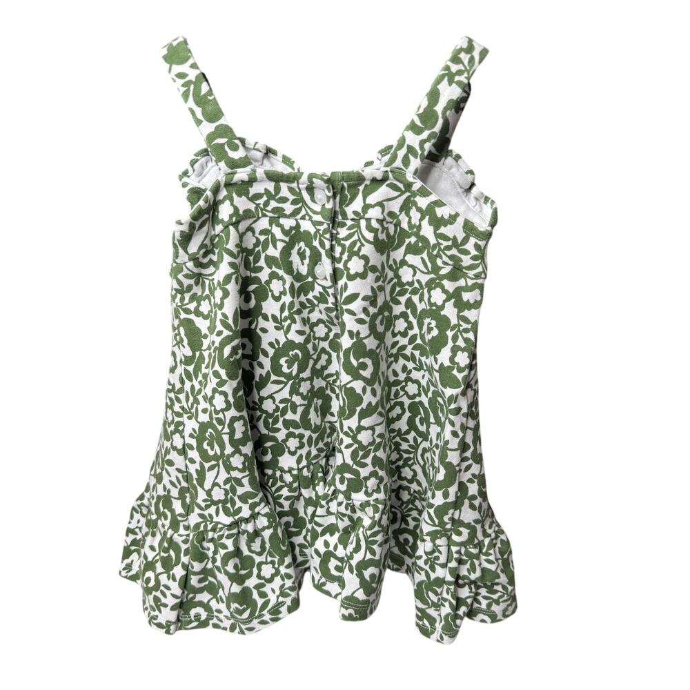 Janie and Jack Baby Girl Floral Ruffle Sundress 18-24M Green Cottagecore - Picture 3 of 13